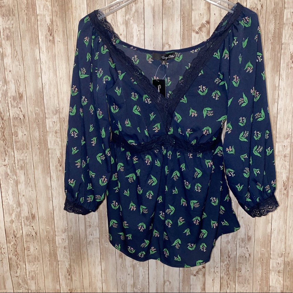 Women’s top,‎ Sonja Betro, blue, size M